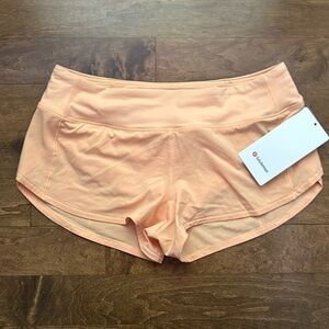 Brand new, size 6, 2.5 inch speed up lululemon shorts